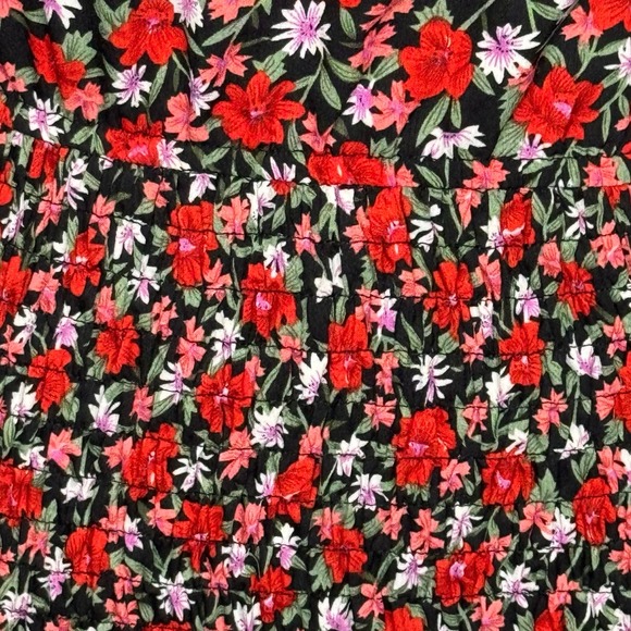 Womens Outrageous Fortune SZ 0 Floral long sleeve Dress-red, black, white - Picture 3 of 10